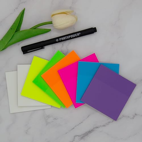 Miniatura 2 de 200 hojas de notas adhesivas transparentes, notas adhesivas transparentes de 3 x 3 pulgadas, para leer notas de escritura, marcadores de libros,