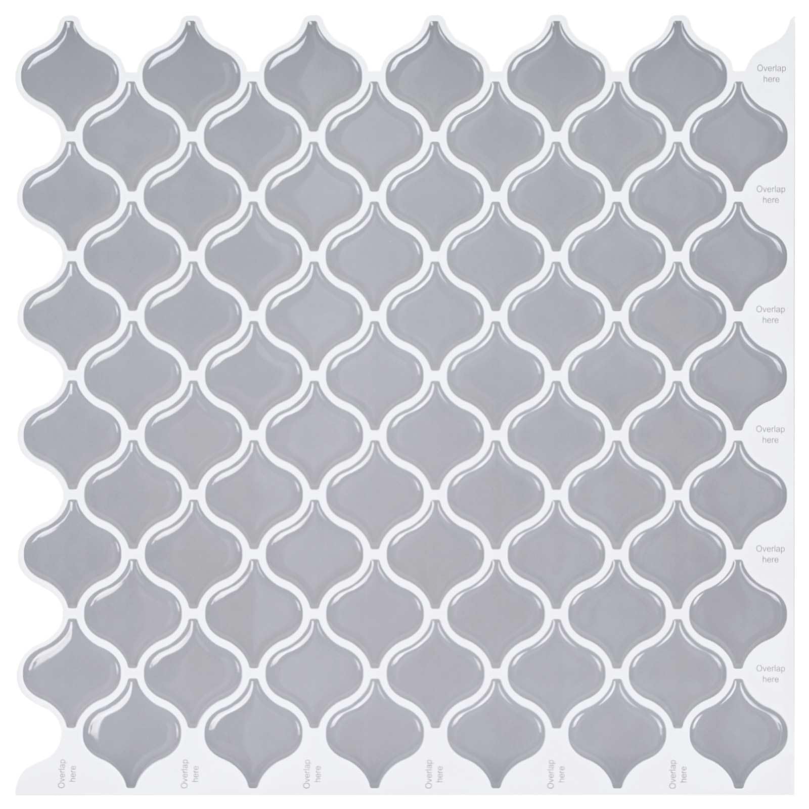 Lanturn 20 sztuk, szare, 27 x 27 cm, poliuretan, PET, samoprzylepne, do dekoracji ściany, kuchni, łazienki, DIY, scrapbookingu, majsterkowania, akcesoria