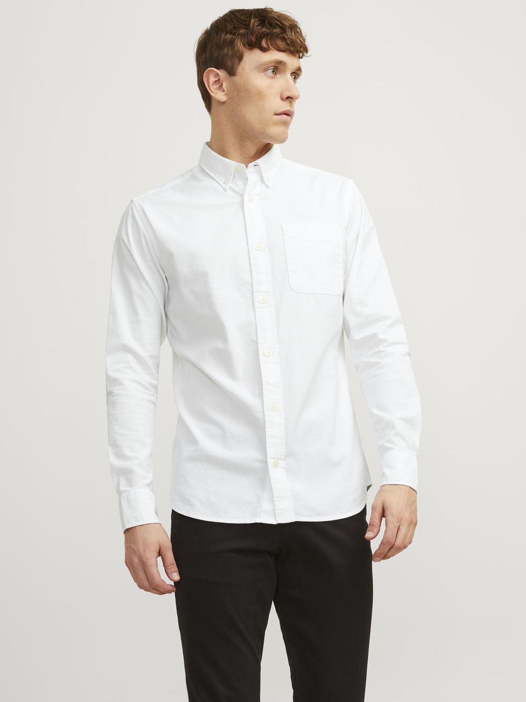 JACK & JONES Jprblubrook Oxford T-shirt L/S Noos Chemise Homme