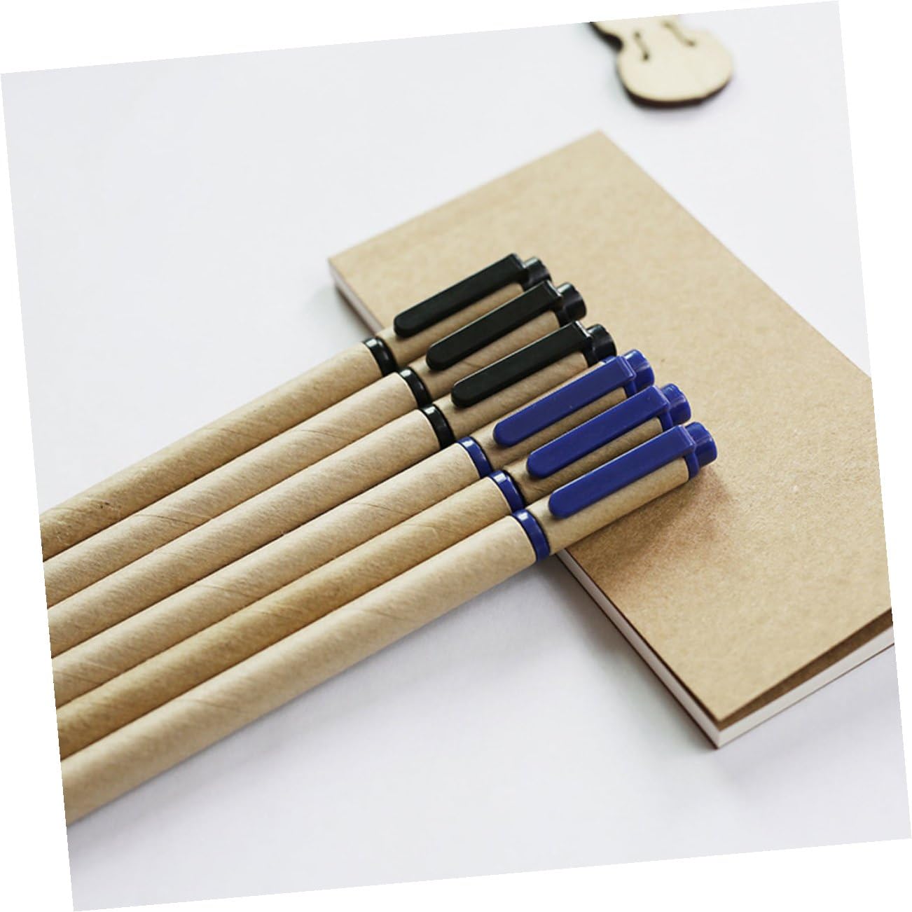 VILLCASE 50piezas Bolígrafos De Gel Kraft Bolígrafos De Estudio Negro y Azul Para Exámenes y Escritura Escolar