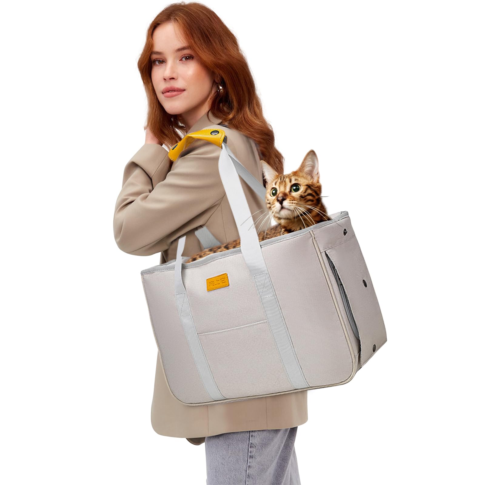 PETCUTE Trasportino Per Cani E Gatti - Borsa Portatile Traspirante Per Viaggi - Foto 11