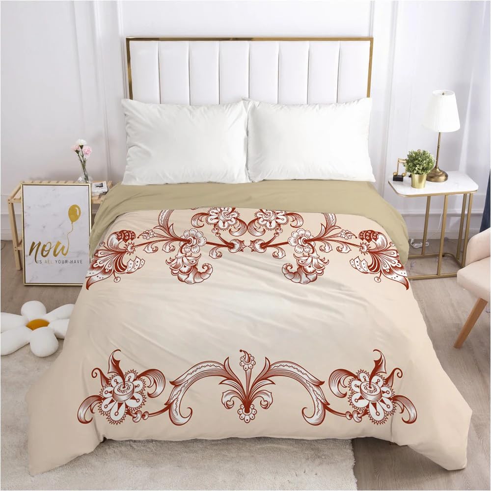QBIDCSX Bedding Double Bed Set Prints Bedding Double Bed Set - Microfibre Quilt Cover 230x220 cm - Comforter Cover with 2 Pillowcases(Double)