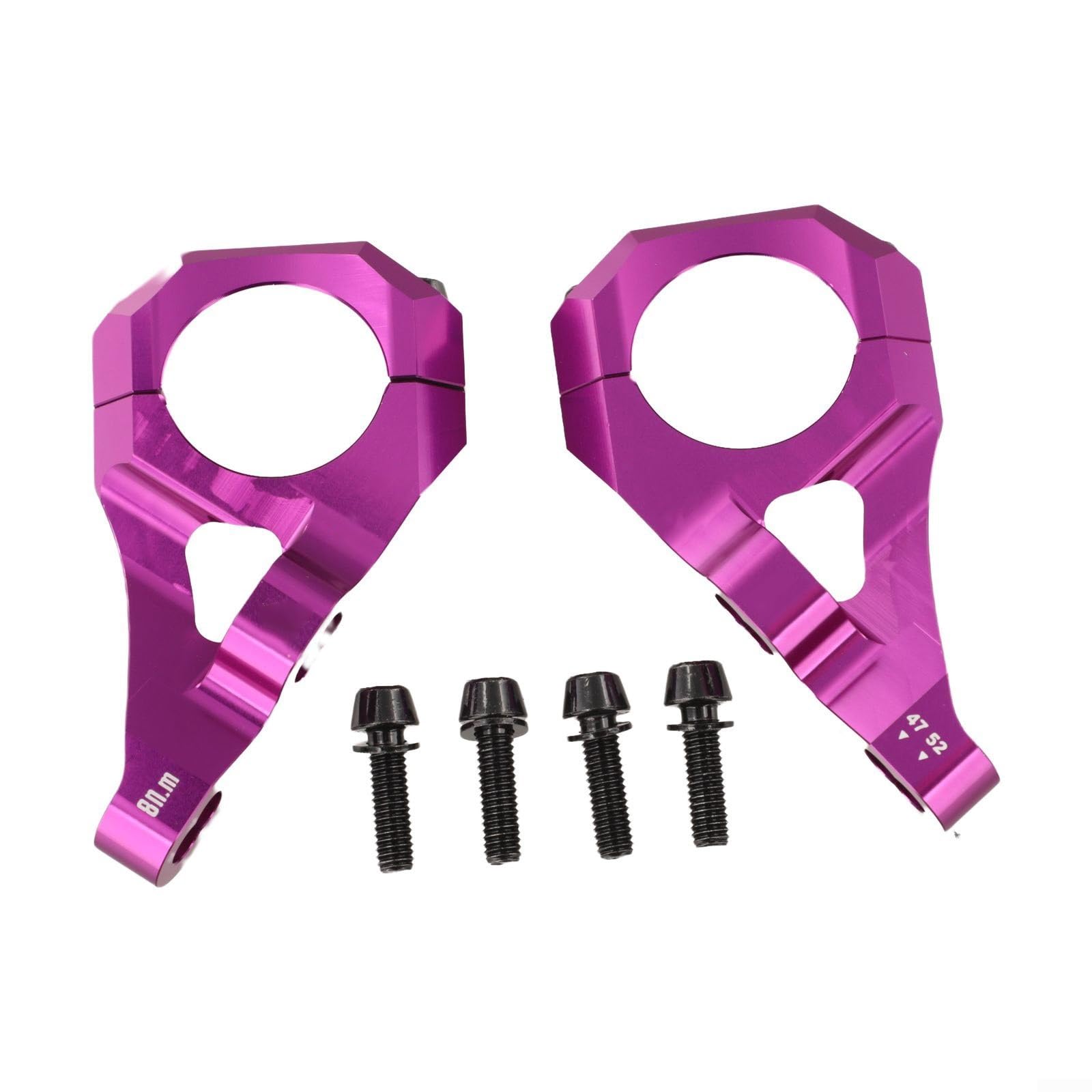 Direct Mount Stem for Downhill Bikes Featuring For Dual Crown Fork Mounting and 31.8mm Handlebar Clamp Fit (Purple)