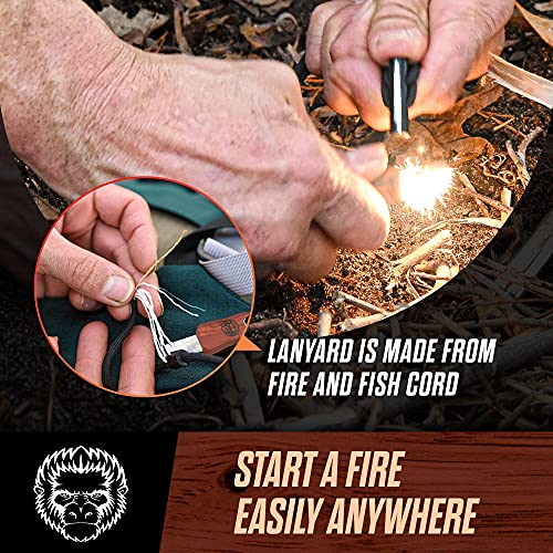 Ferro Rods Fire Starter Men's Survival Gift Set Weatherproof Ferro Rod