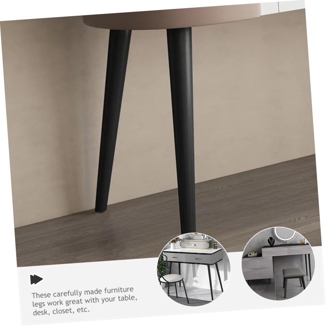 2 pièces Meuble Métalliques Inclinés Lot de Coniques pour Canapé Table Bureau Remplacement Solide et Stable pour Chaises et Meubles