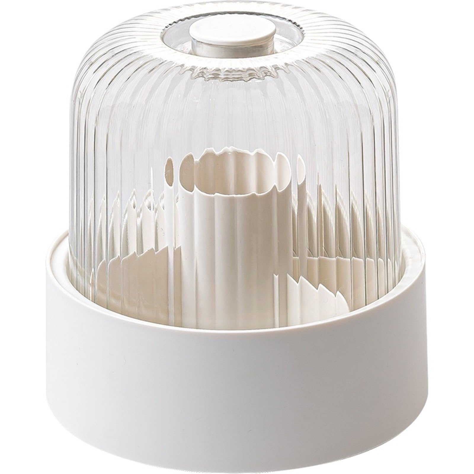Portapenne girevole di lusso in plastica, portapenne da scrivania for cancelleria ufficio per Ufficio e Casa(White)