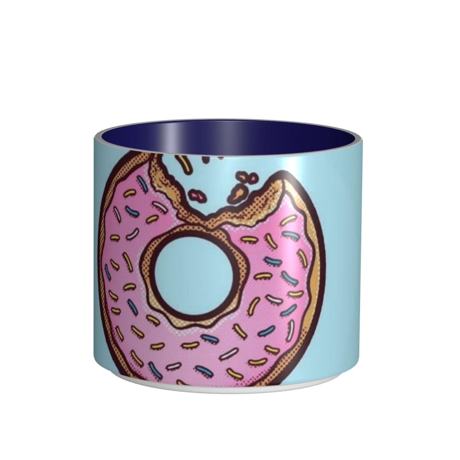 Kubki ceramiczne o dużej pojemności z nadrukiem donutowym filiżanka do kawy