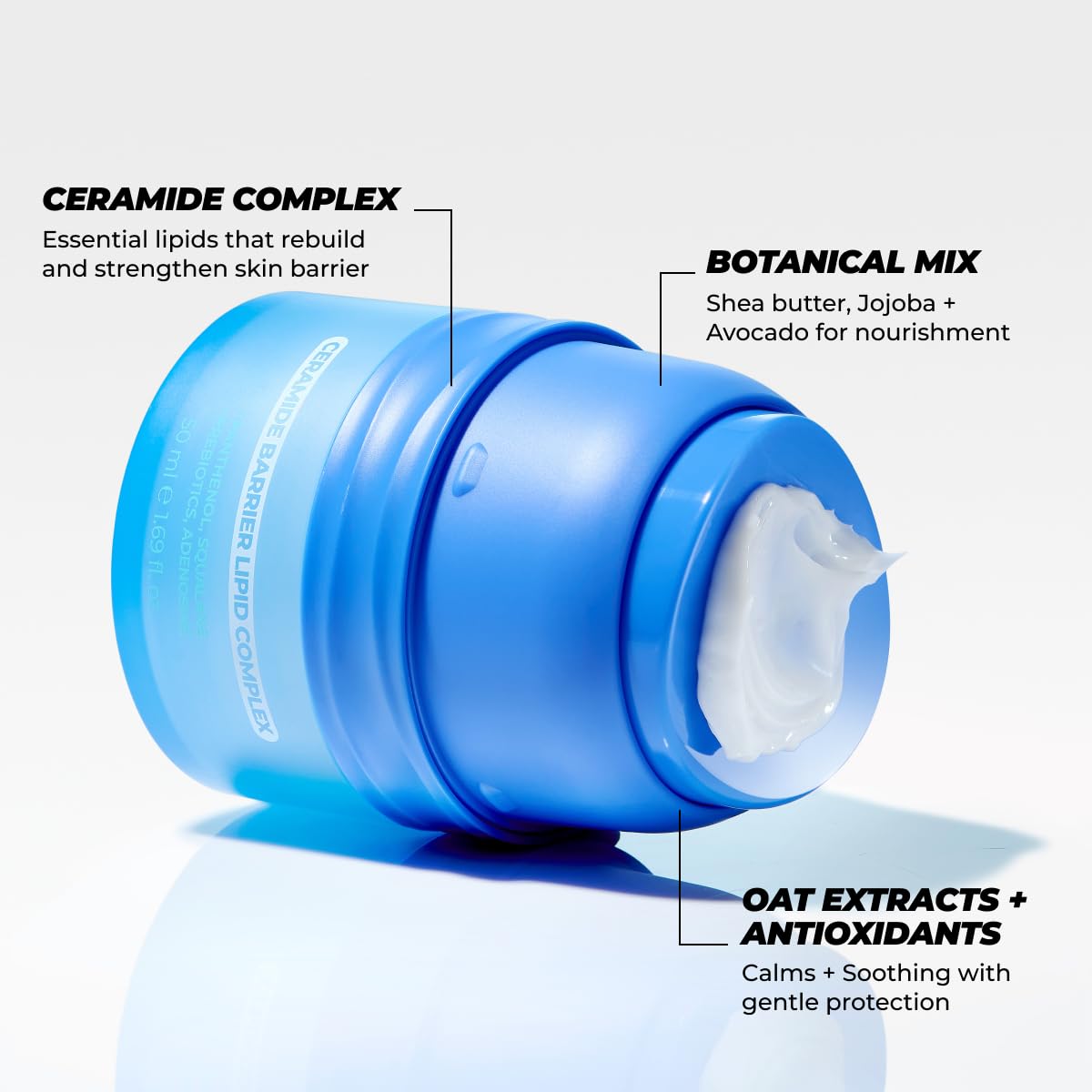 Vitamasques Barrier Cream Hydrating Moisturizer for Face – Korean Skin Barrier Repair Cream with Ceramides & Panthenol, Nourishing Korean Skincare for Smooth & Healthy Complexion, 1.69 fl oz - Image 3