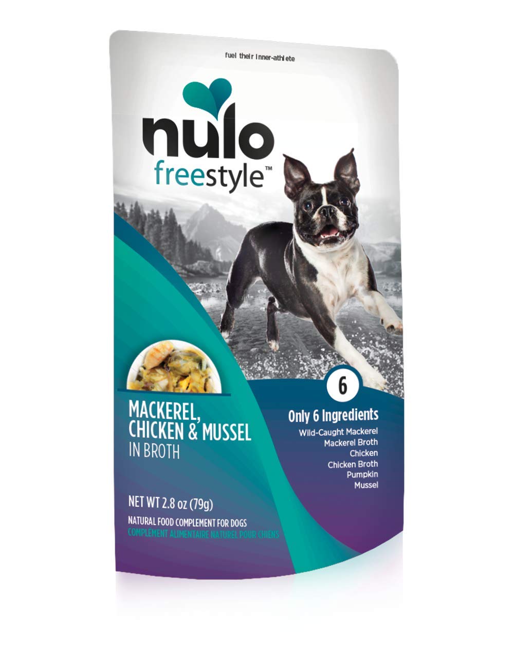 Nulo, Freestyle Puppy & Adult Mackerel, Chicken & Mussel Recipe Dog Food Pouch, 2.8 oz