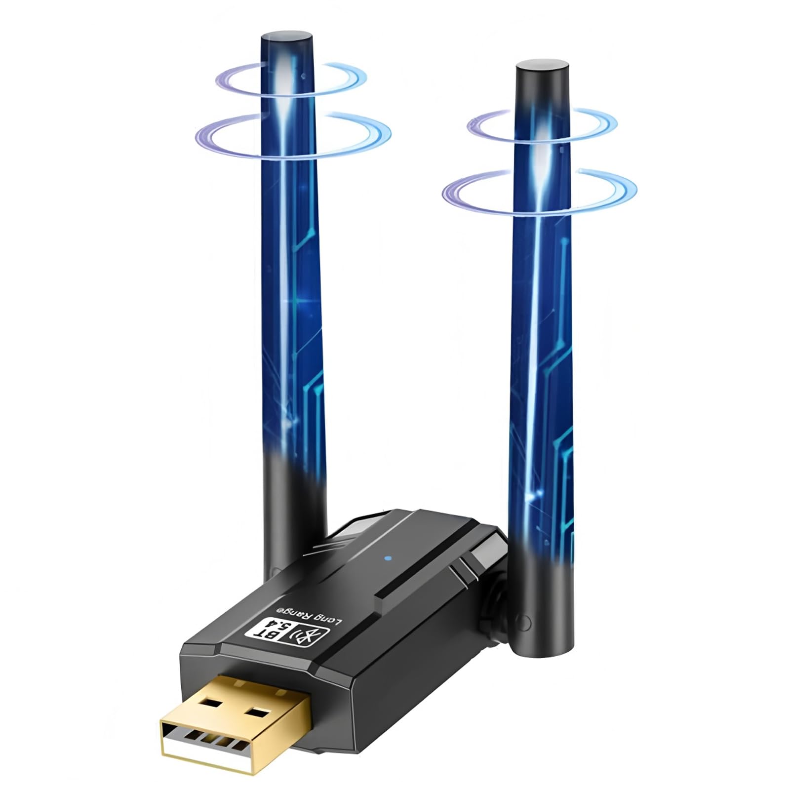 Dongle USB Bluetooth 5.4 pour PC, 150M Clé Bluetooth Plug and Play Windows 11 10 8.1 7