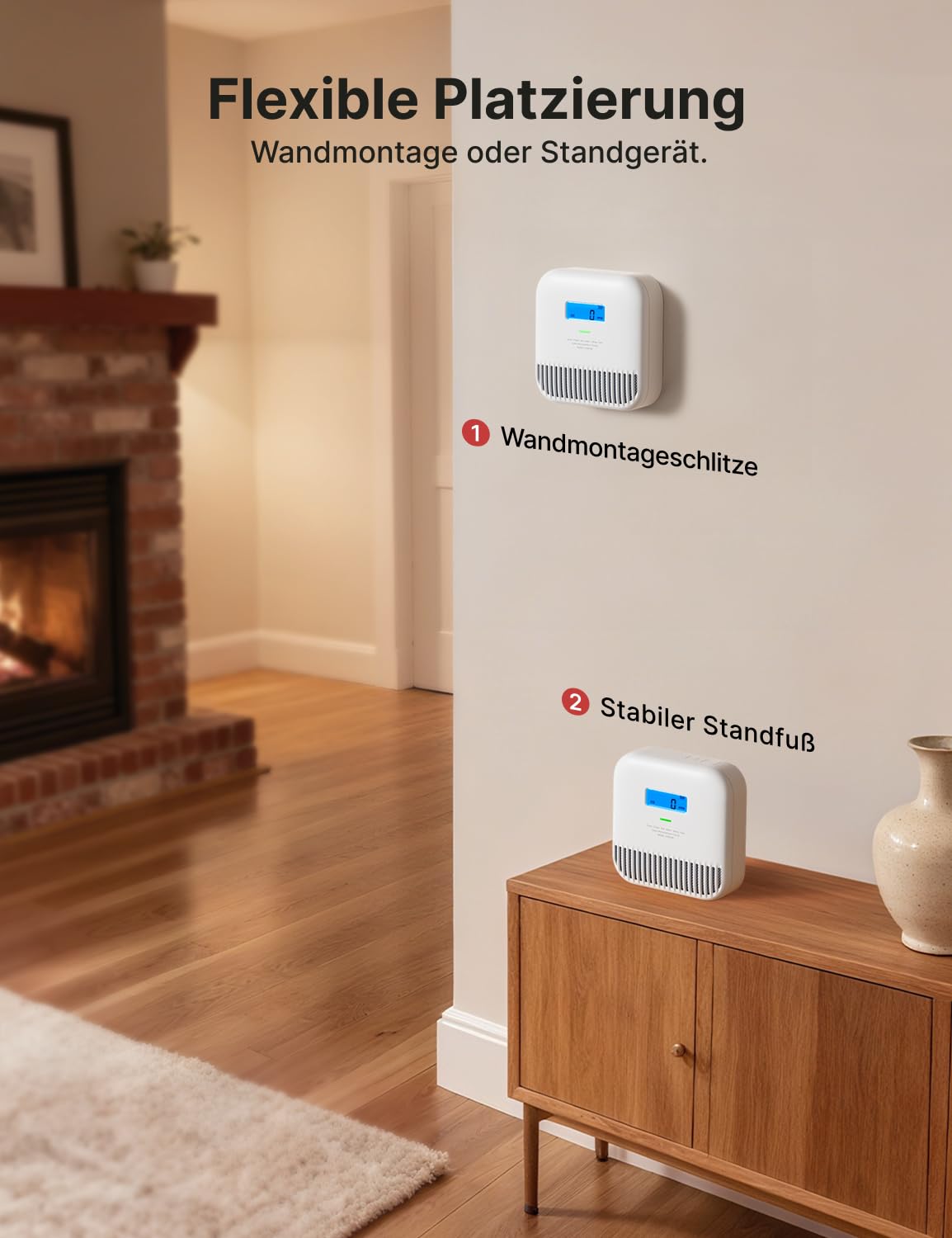 X-Sense Kohlenmonoxid Melder, tragbarer CO-Melder, integrierte 10-Jahres-Batterie, XC0K-SN, 1 Stück