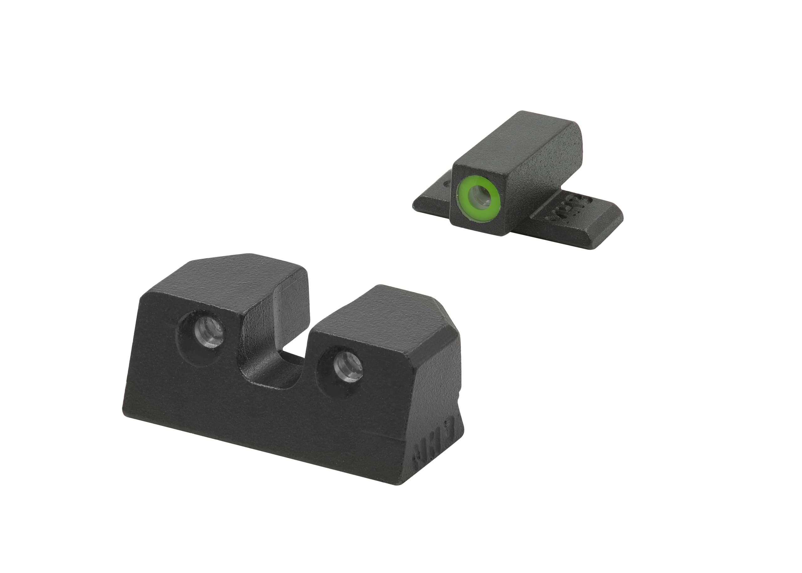 MEPRO Hyper-Bright tritium Night Sights Compatible with IWI Masada Green tritium, Extra Bright Green Colored Front Ring, U-Notch Rear by Meprolight