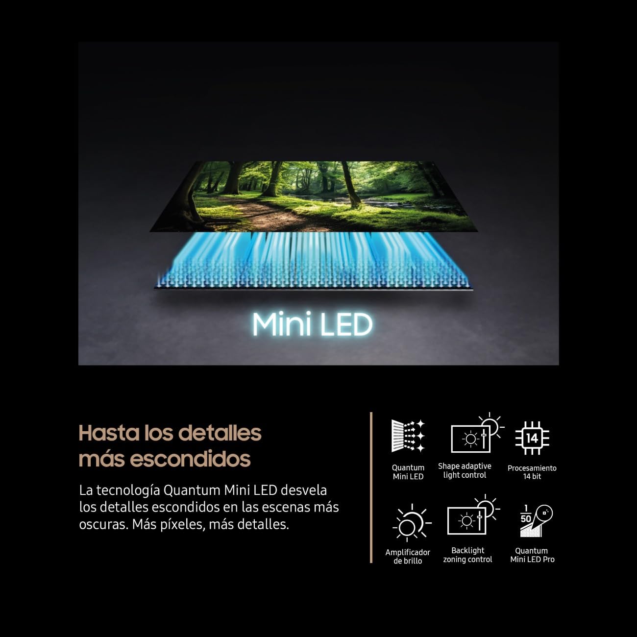 Samsung TV 65 Pulgadas Neo QLED QN74F 4K Mini LED Smart TV con Vision AI, Quantum Matrix Technology Slim y más de 500 Canales