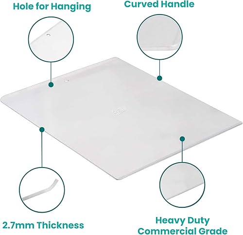 Miniatura 4 de Juego de bandejas para hornear de calidad comercial, aluminio puro, resistente a la envoltura, bandeja plana grande para hornear de 18 x 14