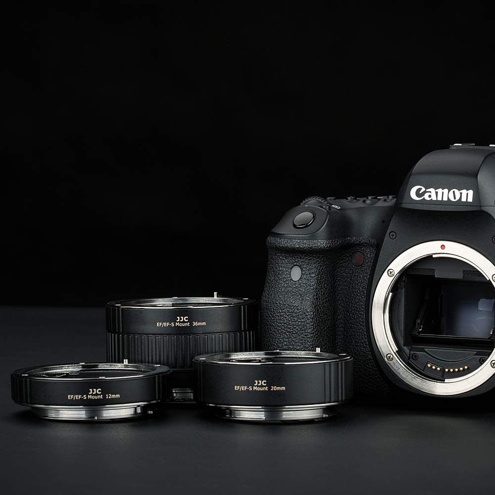 JJC Auto Focus Juego de Tubos de extensión para Canon EF/EF-S Lens DSLR Cameras EOS 850D 800D 760D 750D 700D 250D 90D 80D 77D 5DS R 5D Mark II III IV 7D 6D cámaras réflex Digitales