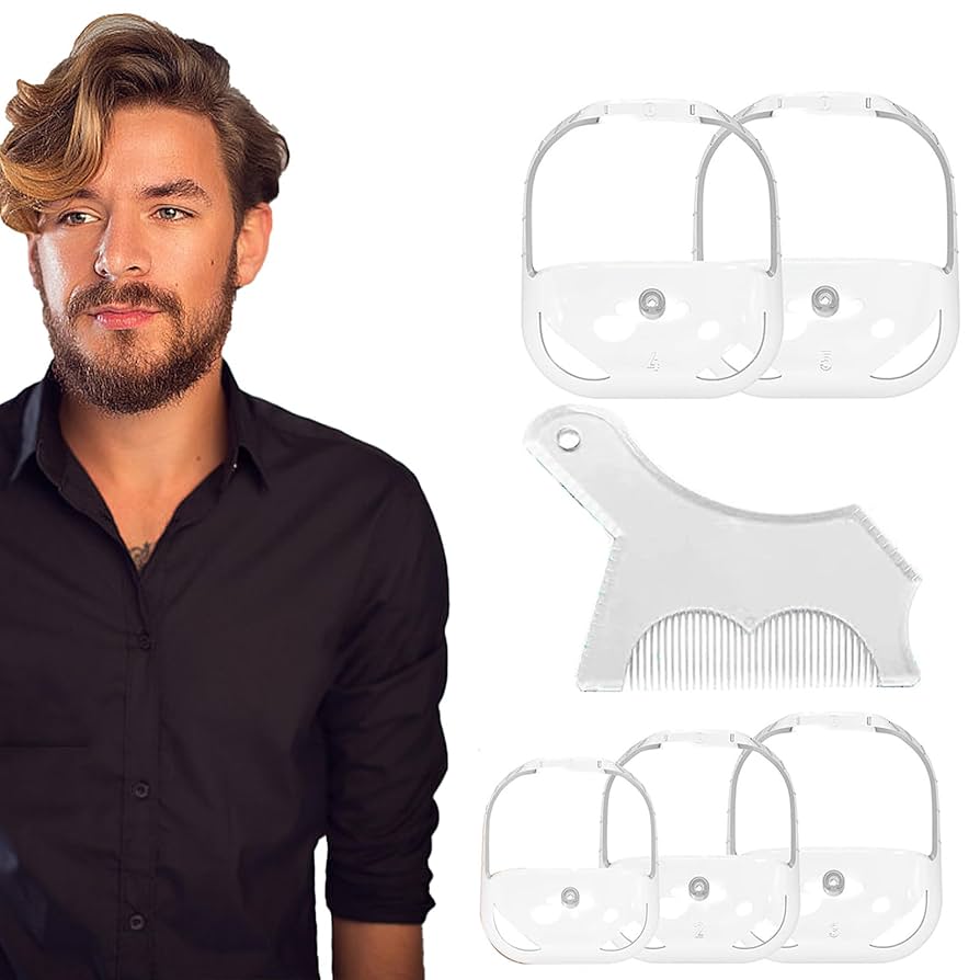 大きなひげ整形ツール櫛　ヘアシェーピングガイド　メンズ お洒落なヒゲ定規 ひげ整形ツール櫛 ヘアシェーピングガイド