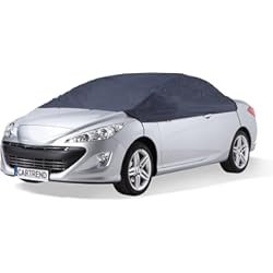 Funda Exterior Ford Focus cartrend Half garage «New Generation», lona impermeable para coche, funda para coche, funda para coche, azul, talla L, protege contra las heladas, la nieve y el sol