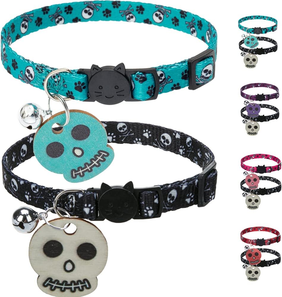skull cat collar