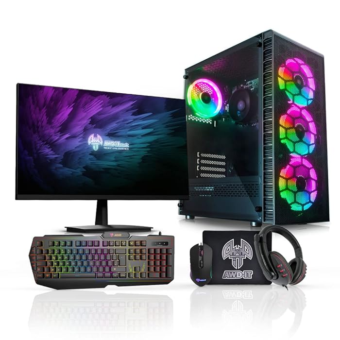 Buy AWDIT Gaming PC Package AMD Ryzen 5 5600G 4.4GHz Boost CPU
