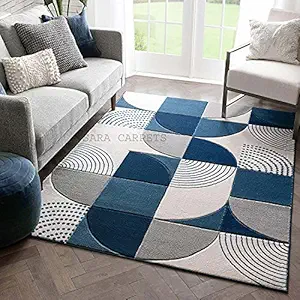 Sara Carpets Handmade Woollen Thick Modern Tuffted Pure Woollen Carpet for Living Room Bedroom Size 5 x 8 feet (150X240 Cm)