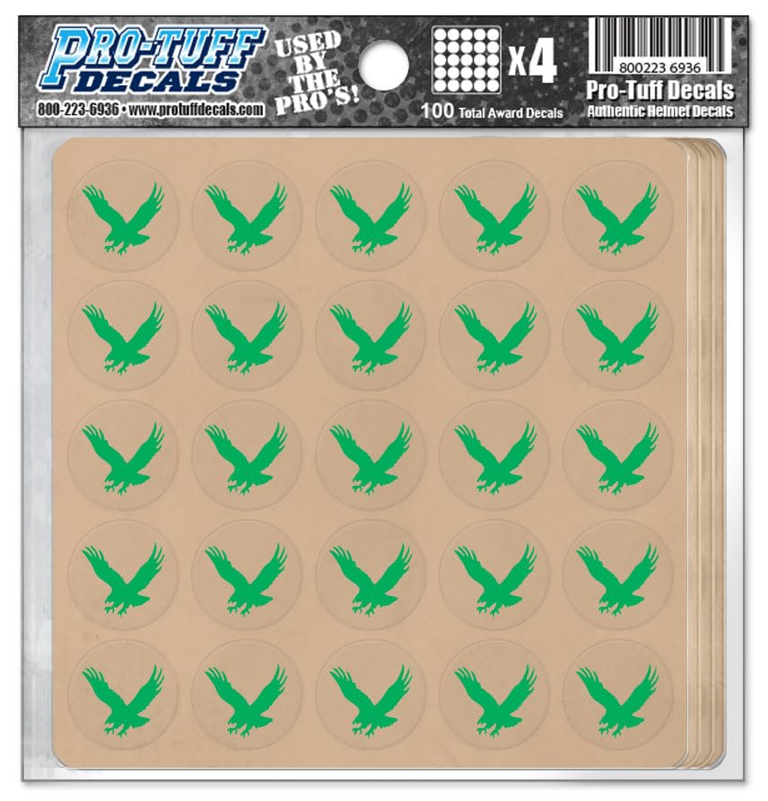 Flying Eagle Award Decals for Football Helmets, Baseball, Softball, Hockey Lacrosse 20-mil Thick mil Vinyl 1-1/8
