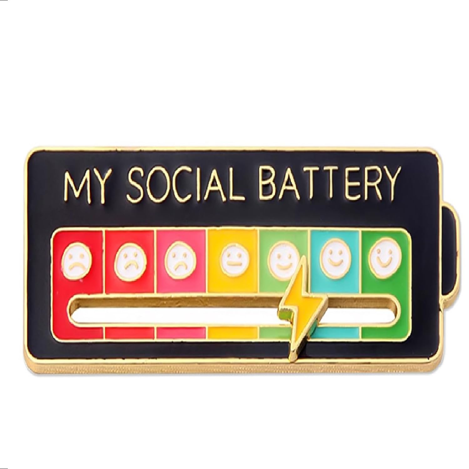 BOENJOY Gifts- Social Battery Pin Badge - My Social Battery Creative Lapel Pin, Fun Enamel Emotional Pin 7 Days A Week | Zinc Alloy Brooch (B0CMV2223N) Amazon Price History, Amazon Price Tracker