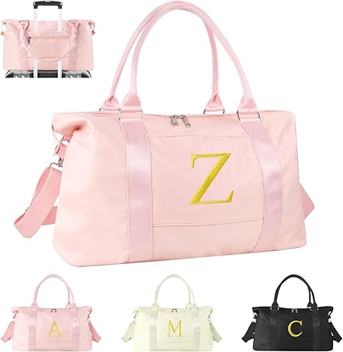 Personalized Initial Gym Dance Bag, Travel Duffel Bag for Teen Girls, Carry On B