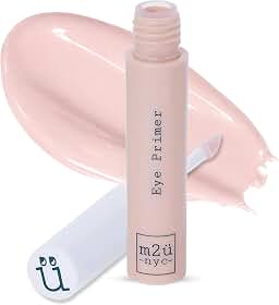 Primer hidratante para os olhos M2U NYC – Prepara as pálpebras para cores intensas de sombra, longa duração, sem vincos, à prova de manchas, primer leve para sombras – Fórmula aderente não oleosa para preenchimento de rugas