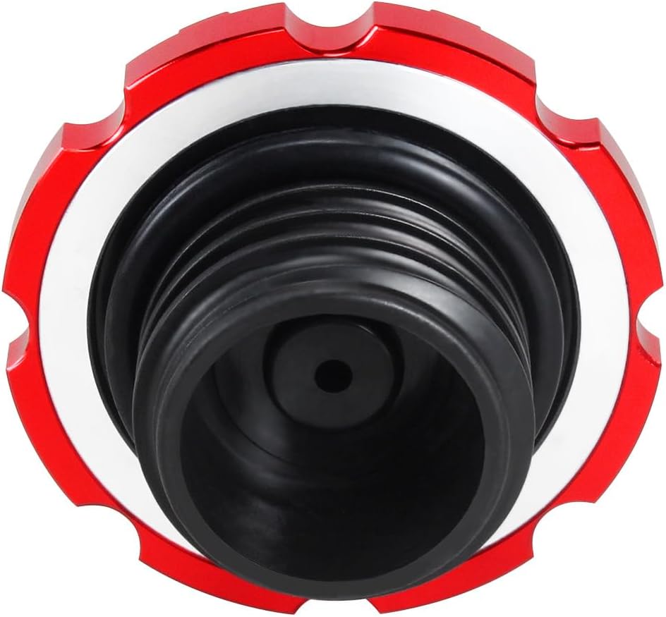 Red CNC-Cut Stars Gas Fuel Tank Cap Cover with Right Finger Threads Fits for Harley Davidson Sportster Softail Dyna Touring