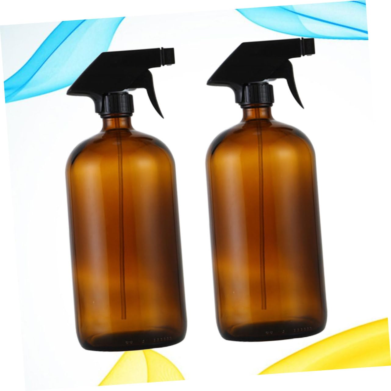 Healvian Wiederbefüllbare Glas Sprühflasche 500ml Braun, 2 Stück | Tragbar und Wiederverwendbar, Leerer Behälter für Outdoor und Hautpflege, Passend für Parfümflüssigkeiten