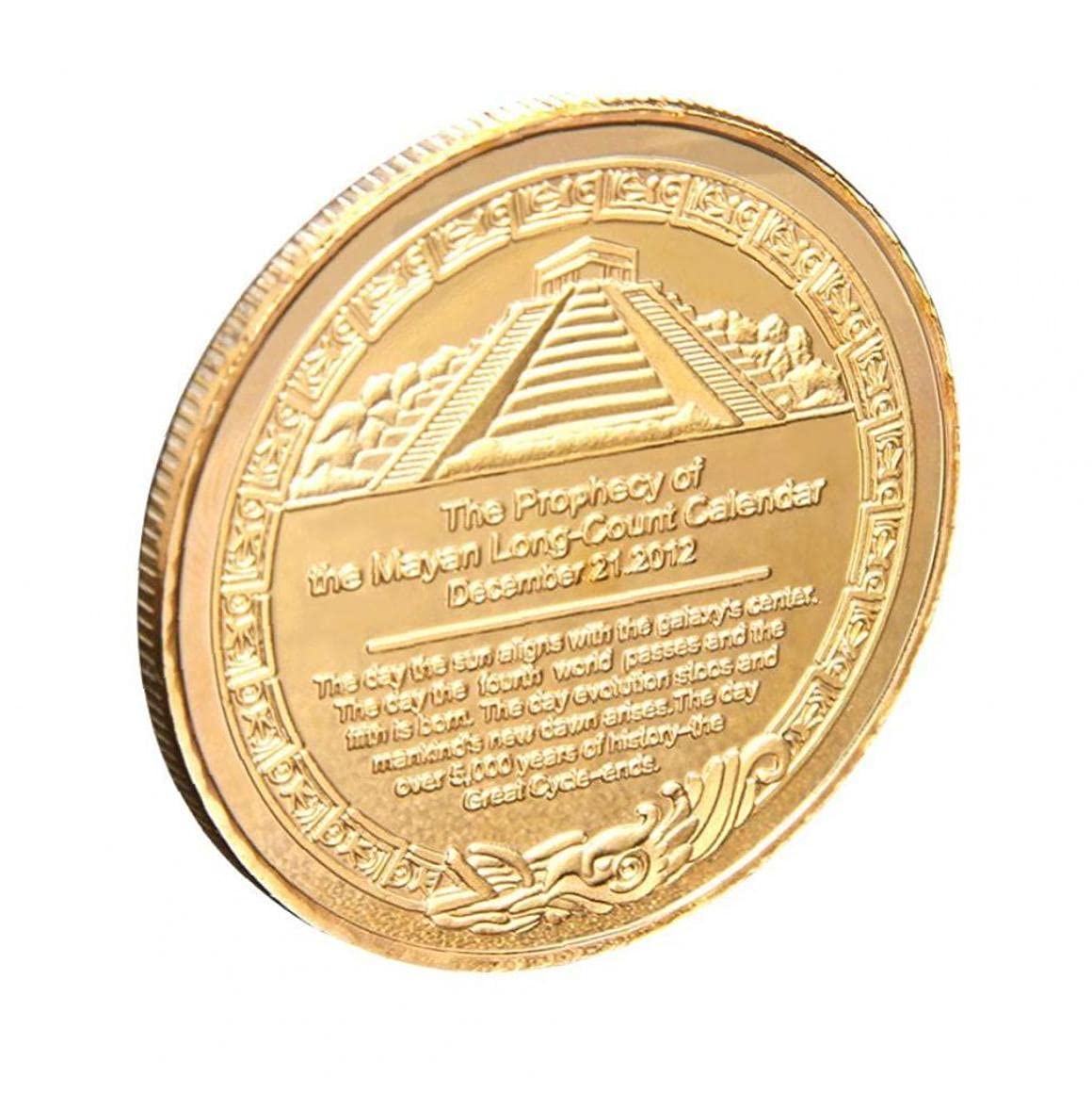 Zonster Gold Plated Mayan Commemorative Coin Souvenir Art Collection Gift