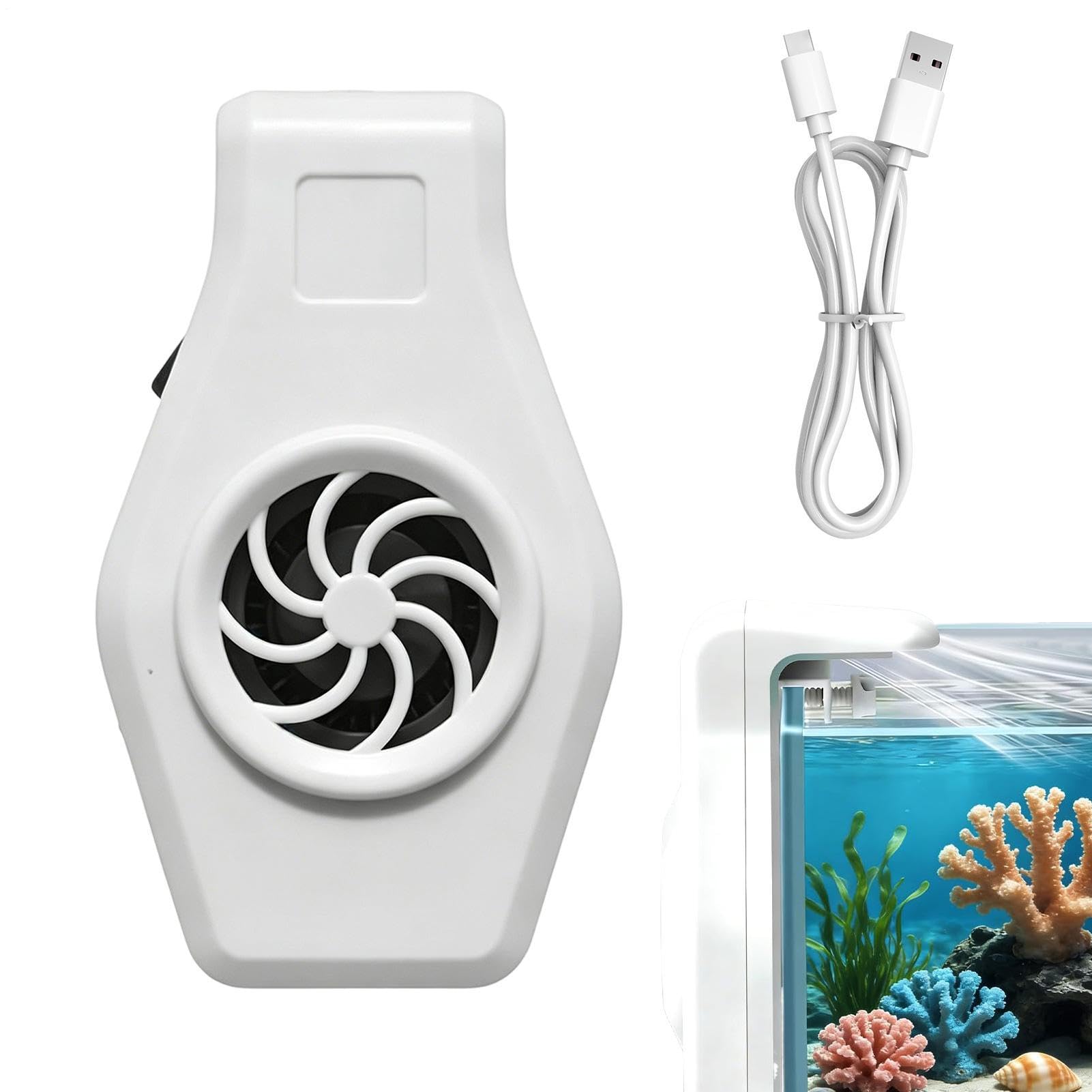 Aquarium Chillers Fan For Tank, 5V Adjustable Tank Cooling Equipment