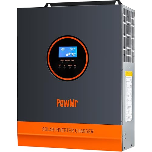 Off Grid 3000W Solar Inverter 24V dc to 110Vac, Pure Sine Wave Power Inverter Built-in 80A MPPT Controller, Max.PV Input 4KW, 450V,13A, fit for 24V Lead-Acid and Lithium Battery