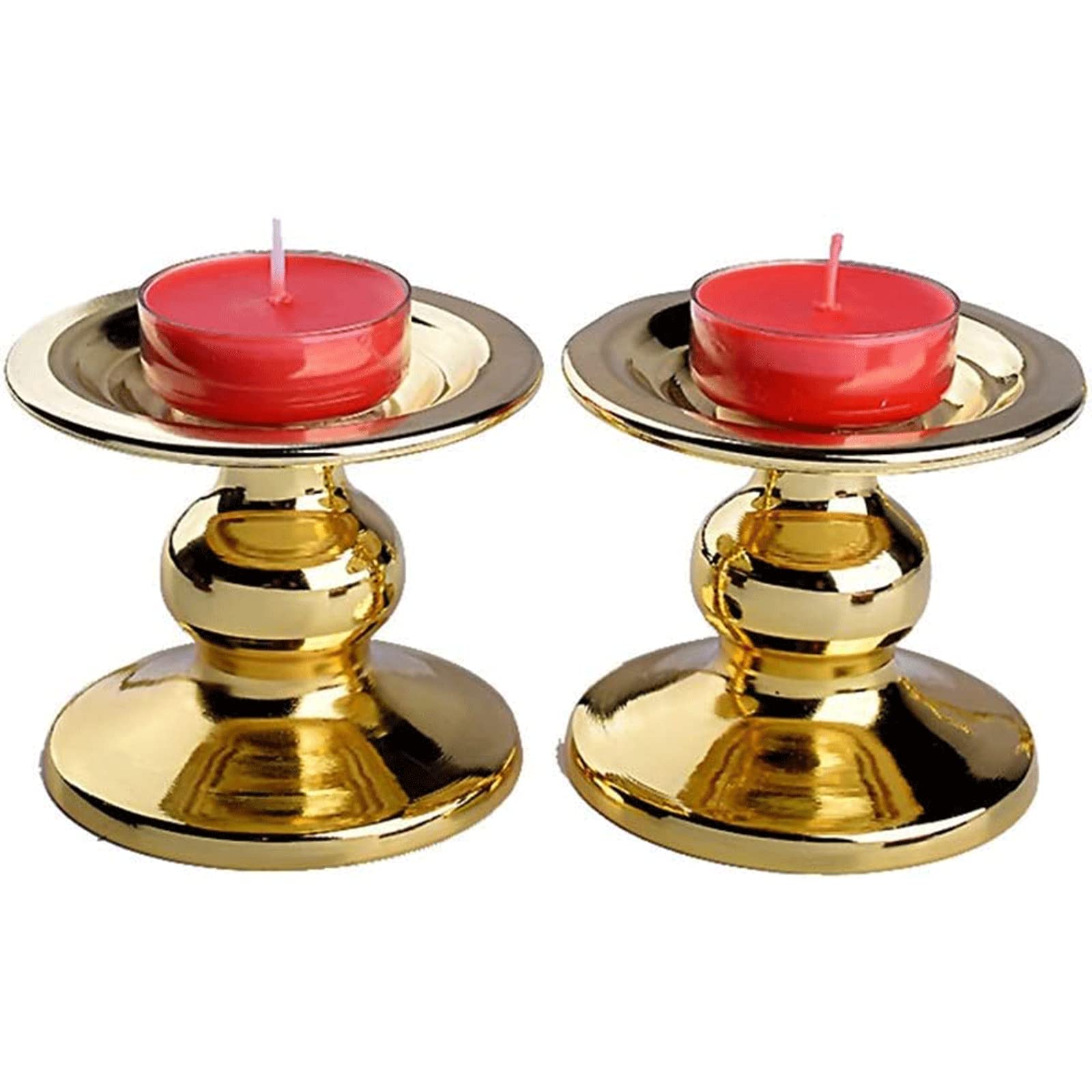 ZUMAHA Nuevo Portavelas Aleación Retro Exquisito Candelabro Pequeño Tamaño Lindo Difunde El Calor De Las Tazas De Té Lindo Y Delicado Portavelas