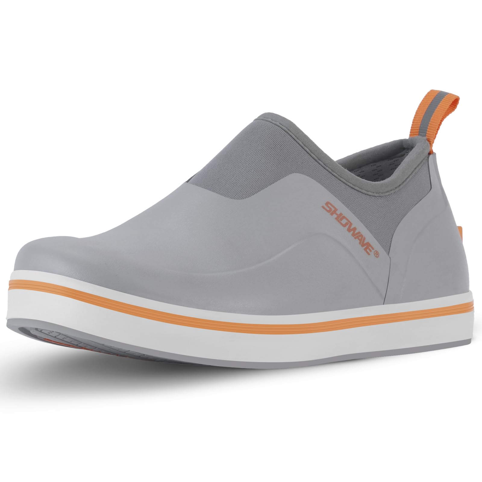 Showave Women's Deck Shoes Waterproof Rain Shoes Breathable Non-slip Rubber Rain Boots Low Cut Design for Outdoor Fishing Gardening Walking