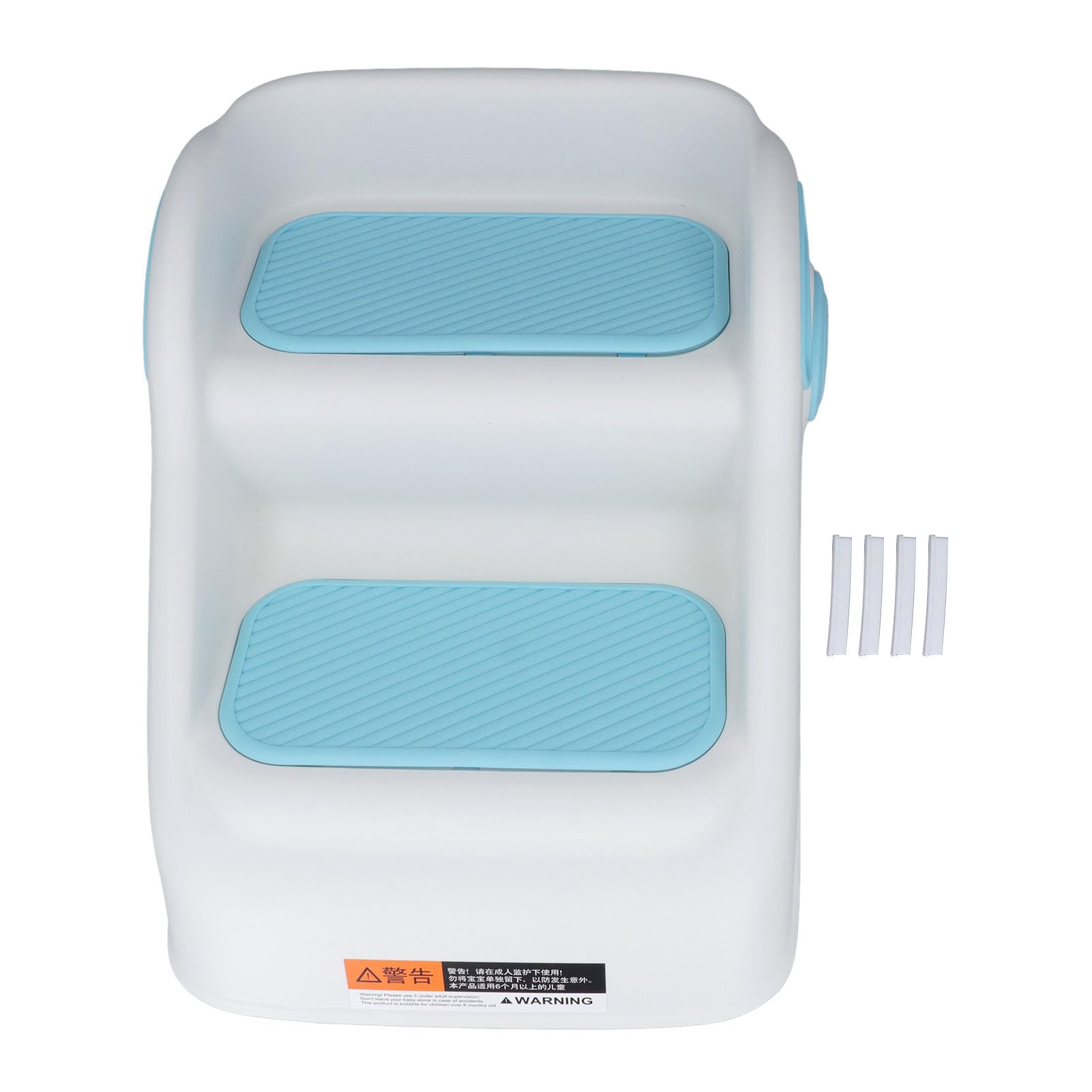 Sgabello con Gradino per Bambini Resistente Poggiapiedi per Bambini a 2 Gradini Design Ergonomico per Bagno Cucina Plastica