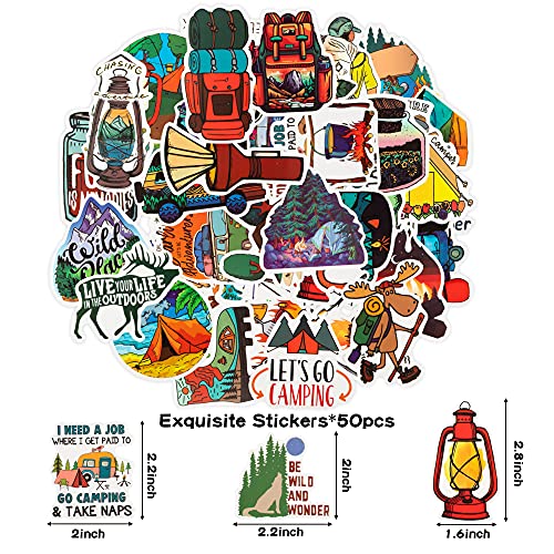 Angolio 84Pcs Camping Party Favors Kit Happy Camper Party Gifts Silicone Bracelets Stickers Keychains Badges For Kids Friends Camping Adventure Birthday Party #TOP3