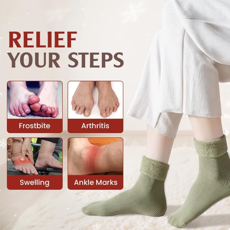 2 Pairs Fleececozy - Ultra Soft Velvet Slim Thermal Socks, Fleece Cozy Socks, Janemore Socks for Women Winter3