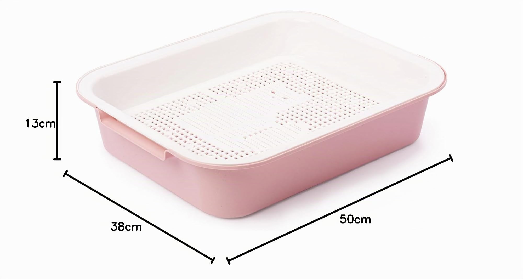 4BIG.fun Set Katzentoilette mit Reinigungssieb und Erste Schalentoilette für Kätzchen Katzenbabys Kaninchen Katzenklo Reinigungssieb Rosa