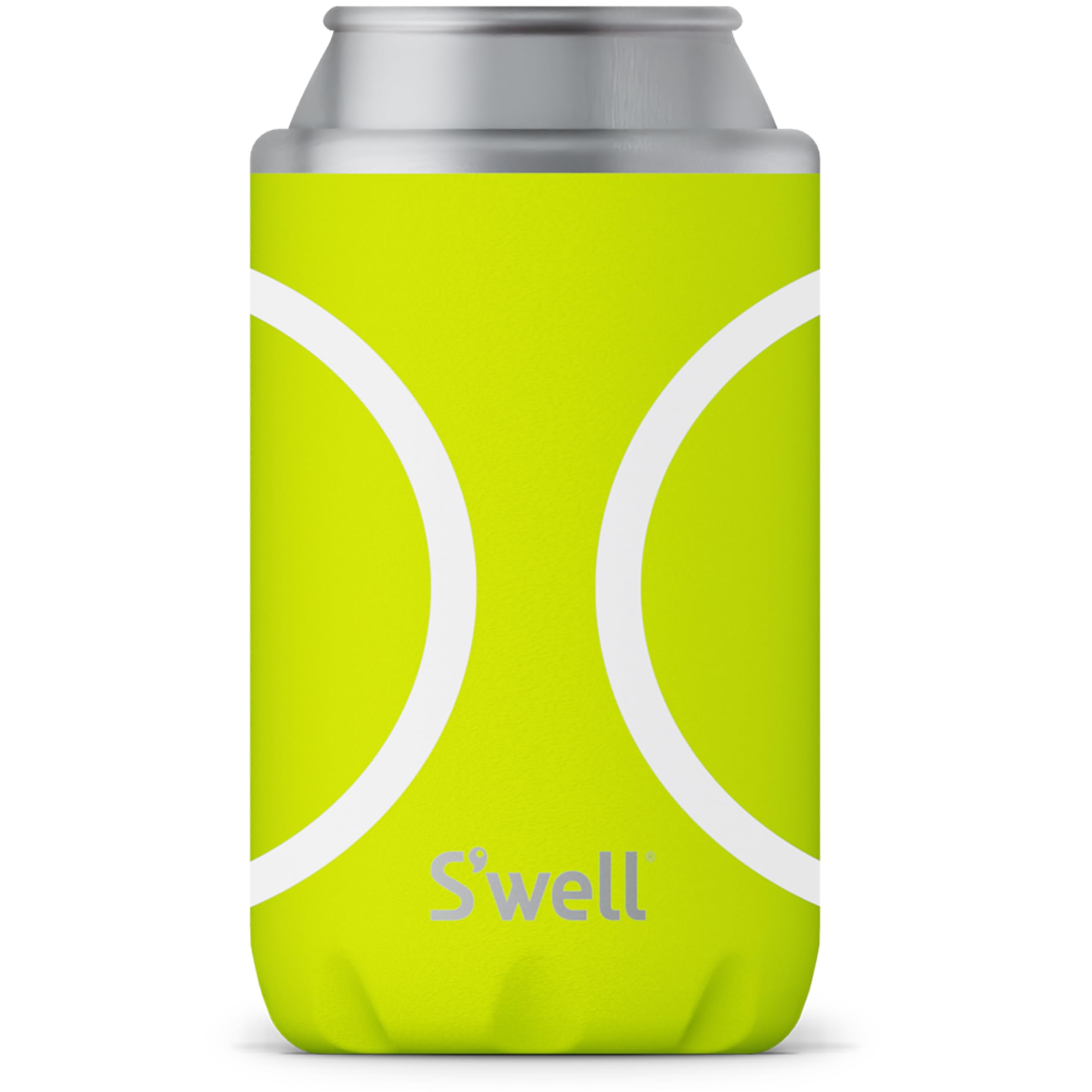 S'well Stainless Steel Drink Chiller, Fits 12oz Cans and Bottles, Match Point, Triple Layered Vacuum Insulated Container Keeps Drinks Cold for Up To 6 Hours, BPA Free