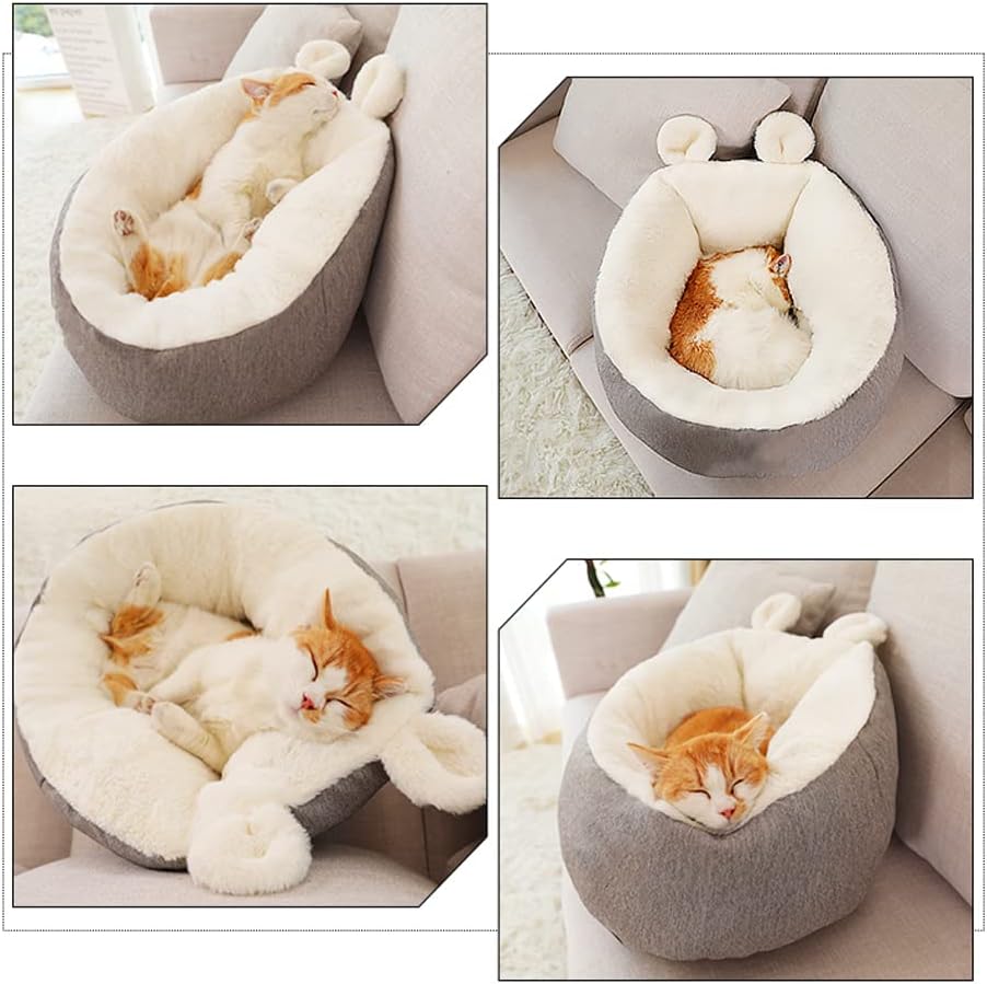 Super Soft Pet Bed Kennel Dog Round Cat Winter Warm Sleeping Bag Long Plush Large Puppy Cushion Mat Portable Cat Supplies Cat Nest Sofa