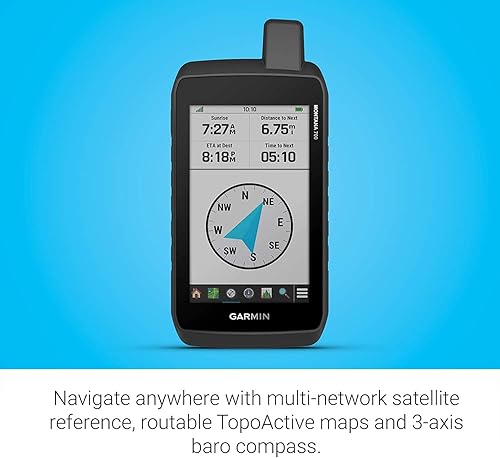 Miniatura 4 de Garmin Montana 700i - Navegador de pantalla táctil GPS resistente con tecnología inReach con paquete de banco electrónico Wearable4U Ultimate