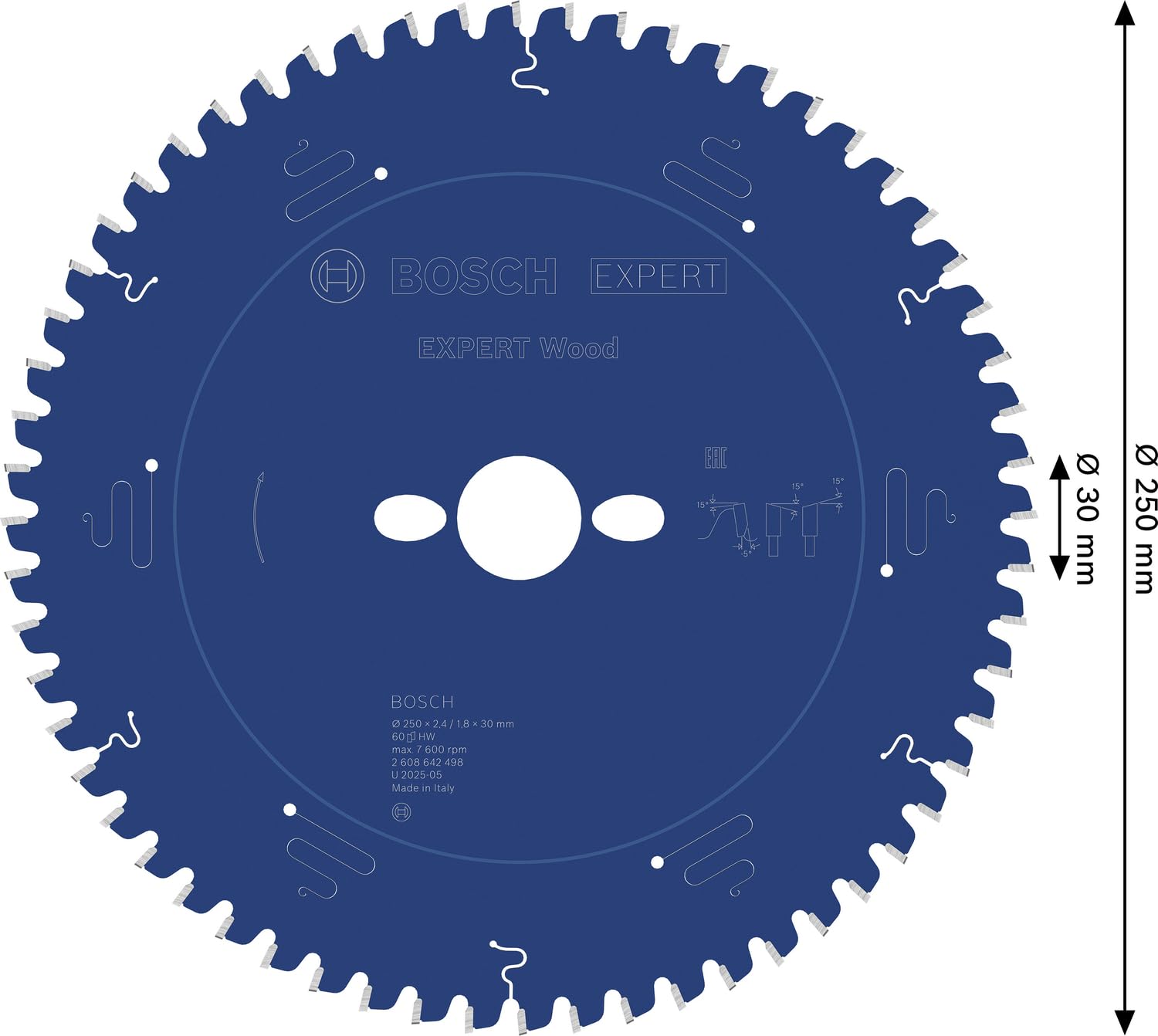 Bosch 1x Hoja de sierra circular con cable EXPERT Wood