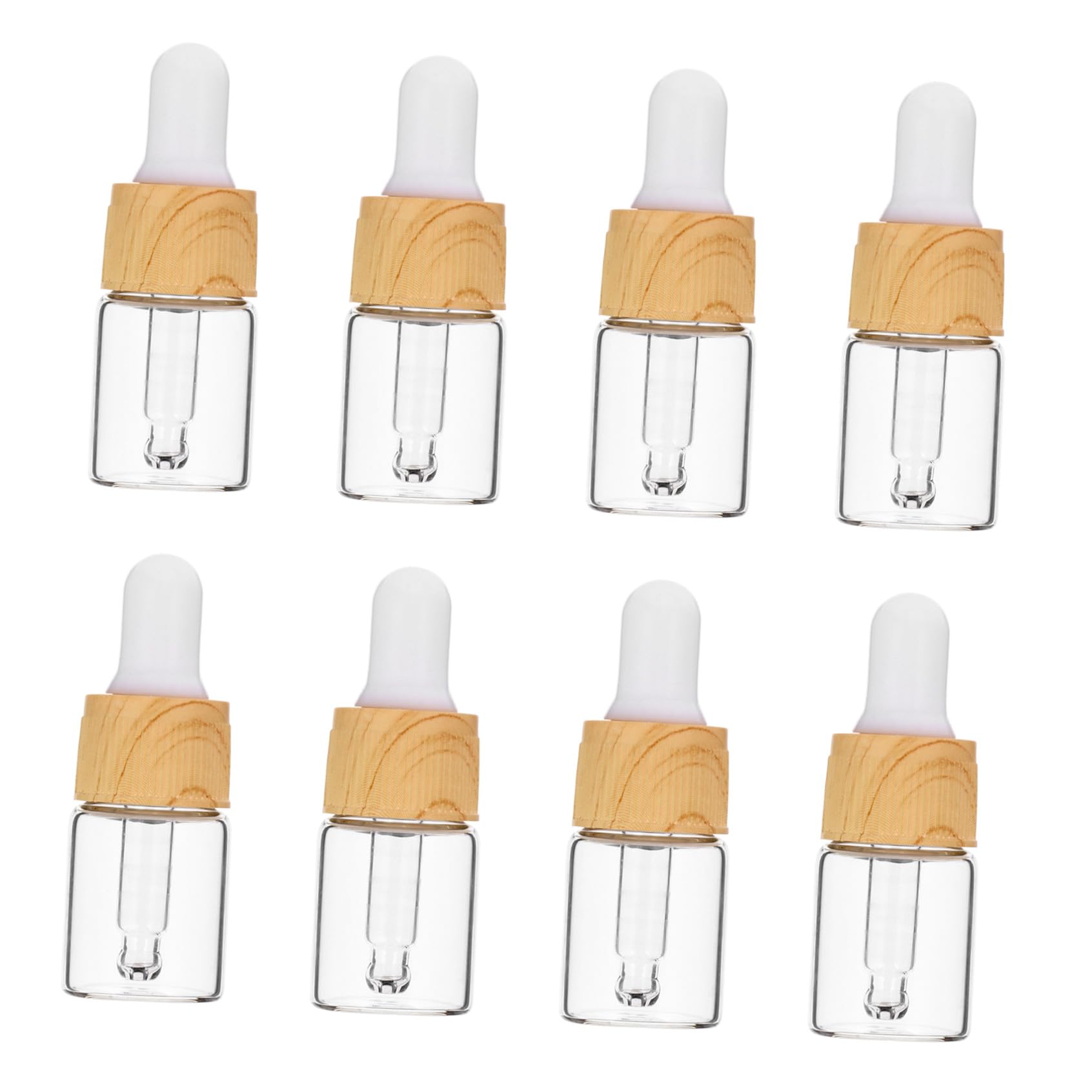 Healeved Stk Glastropfer mit Holzmaserung Flüssigkeitsspender Mini-Sprühflasche refillable perfume bottle glasflasche mit pipette Sprühflaschen für Haare Sprühflaschen zum Beschlagen