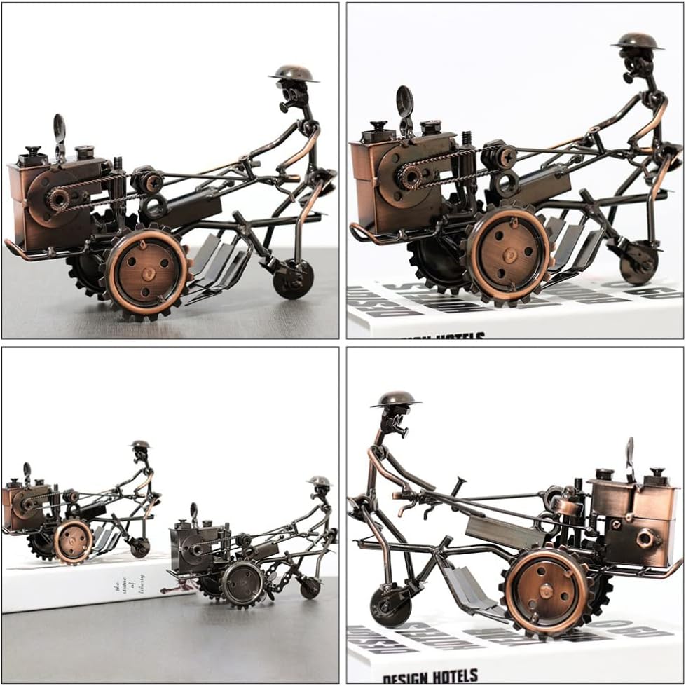 FOMIYES Vintage Iron Tractor Model Retro Desktop Ornament for Home Decor Creative for Indoor Atmosphere for Friends for Office and Desk Decoration