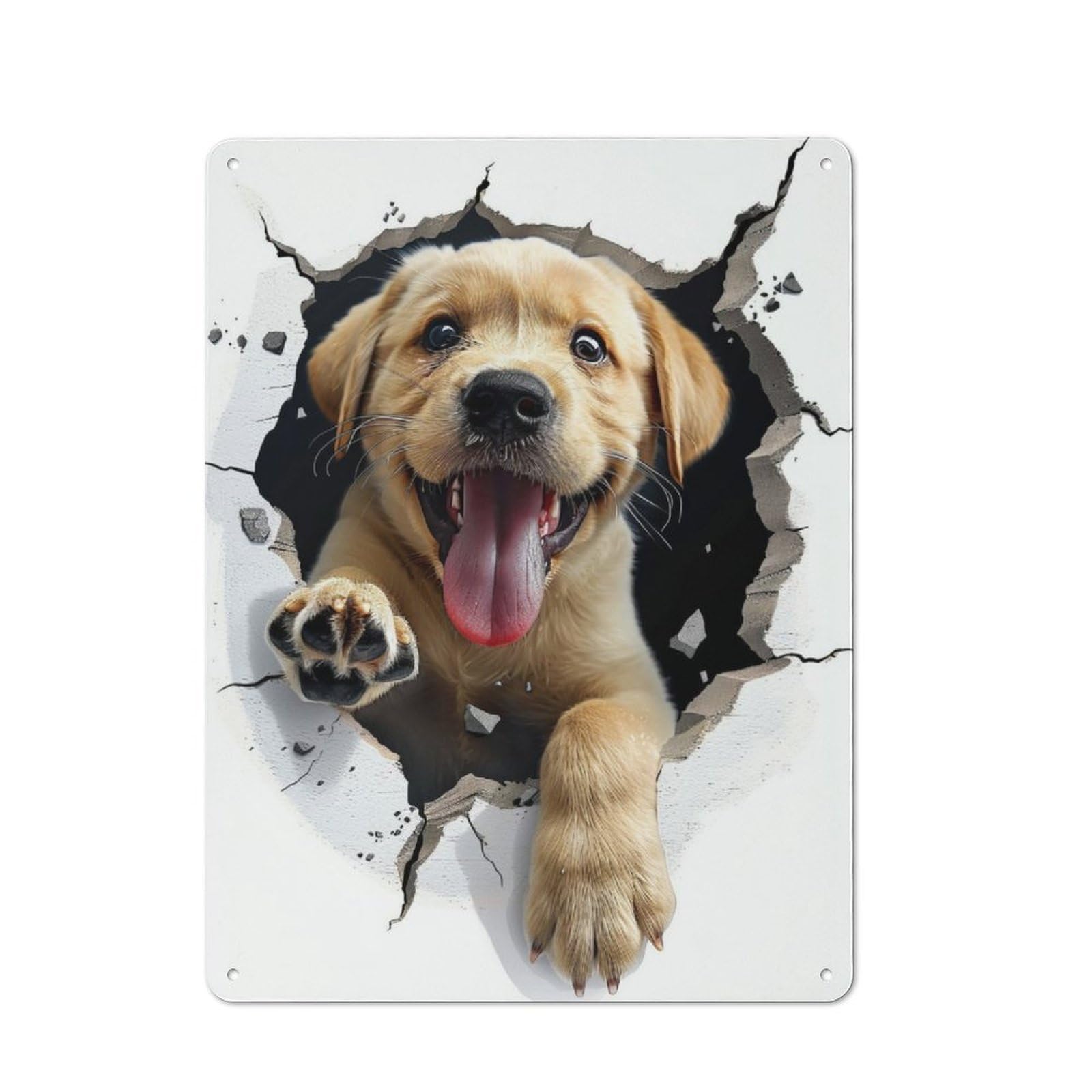 Labrador Office Metal Sign 40x30cm, Understated Office Wall Decor for Workspace, Cafe, Shop Or Desk Area