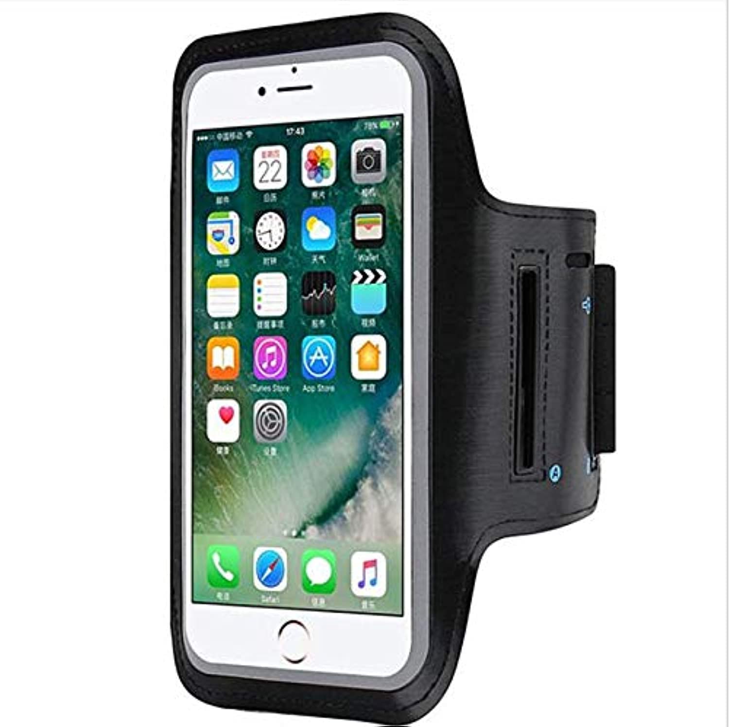 Aminery Sports Armband,Universal Outdoor Running Arm Band,Sport Phone Armband,Adjustable Elastic Band & Key Slot,Up to 6.1'' Phones Sport Bag for Man/Women