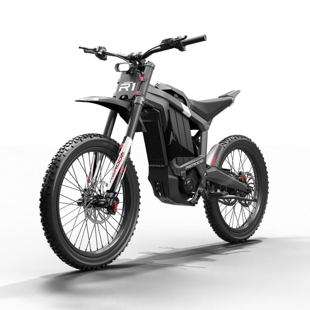 HEZZO Electric Dirt Bike for Adults, 8000W Peak Power 19” Tires, 52.8MPH Max Speed, 74.6 Miles Range, 330N-M Torque, Electric Motorcycle with Dual Brake System/Full Suspension, Off-Road Adventure