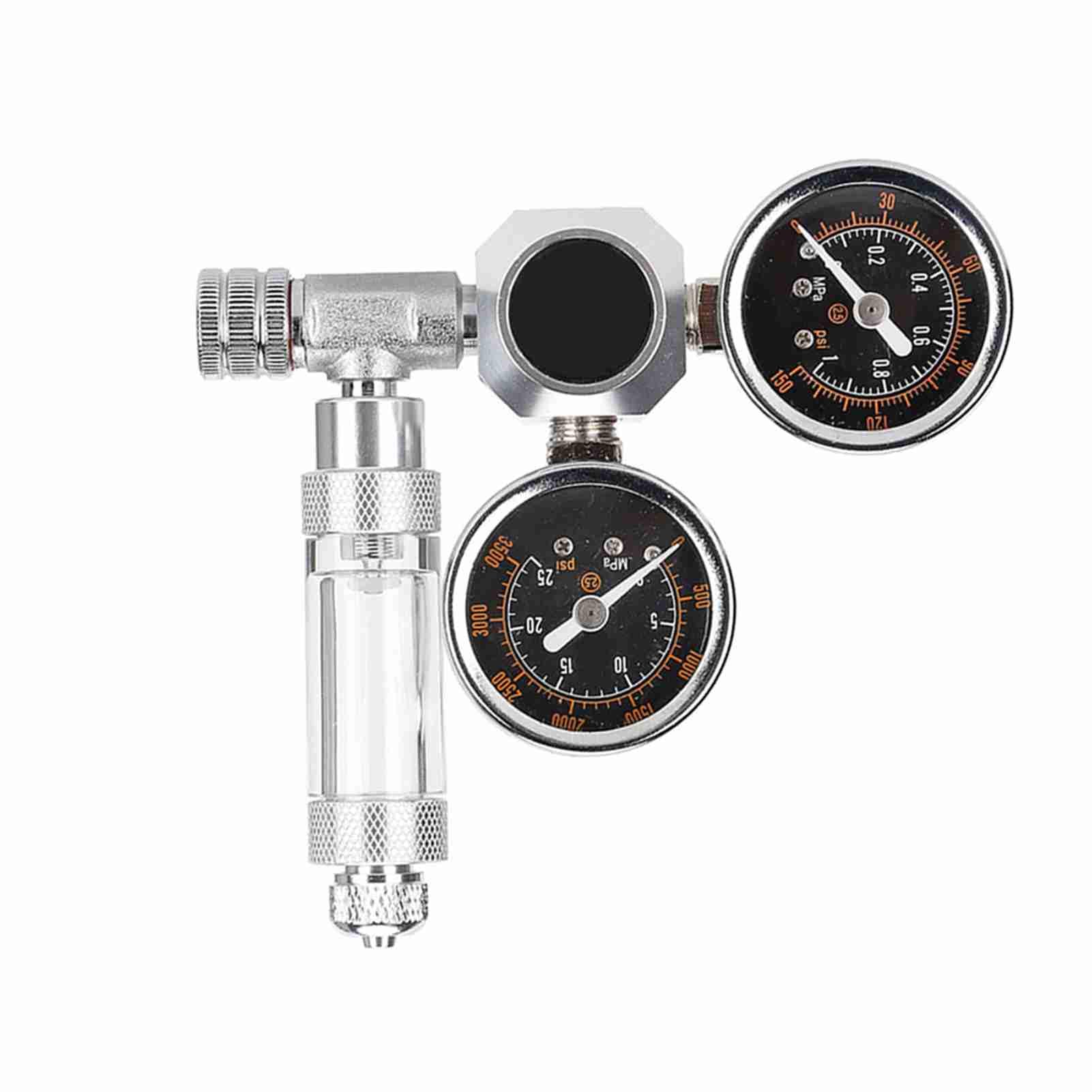 Régulateur de CO2, Double Affichage avec Compteur à Bulles et clapet Anti-Retour, pour Aquarium, Taille G5/8
