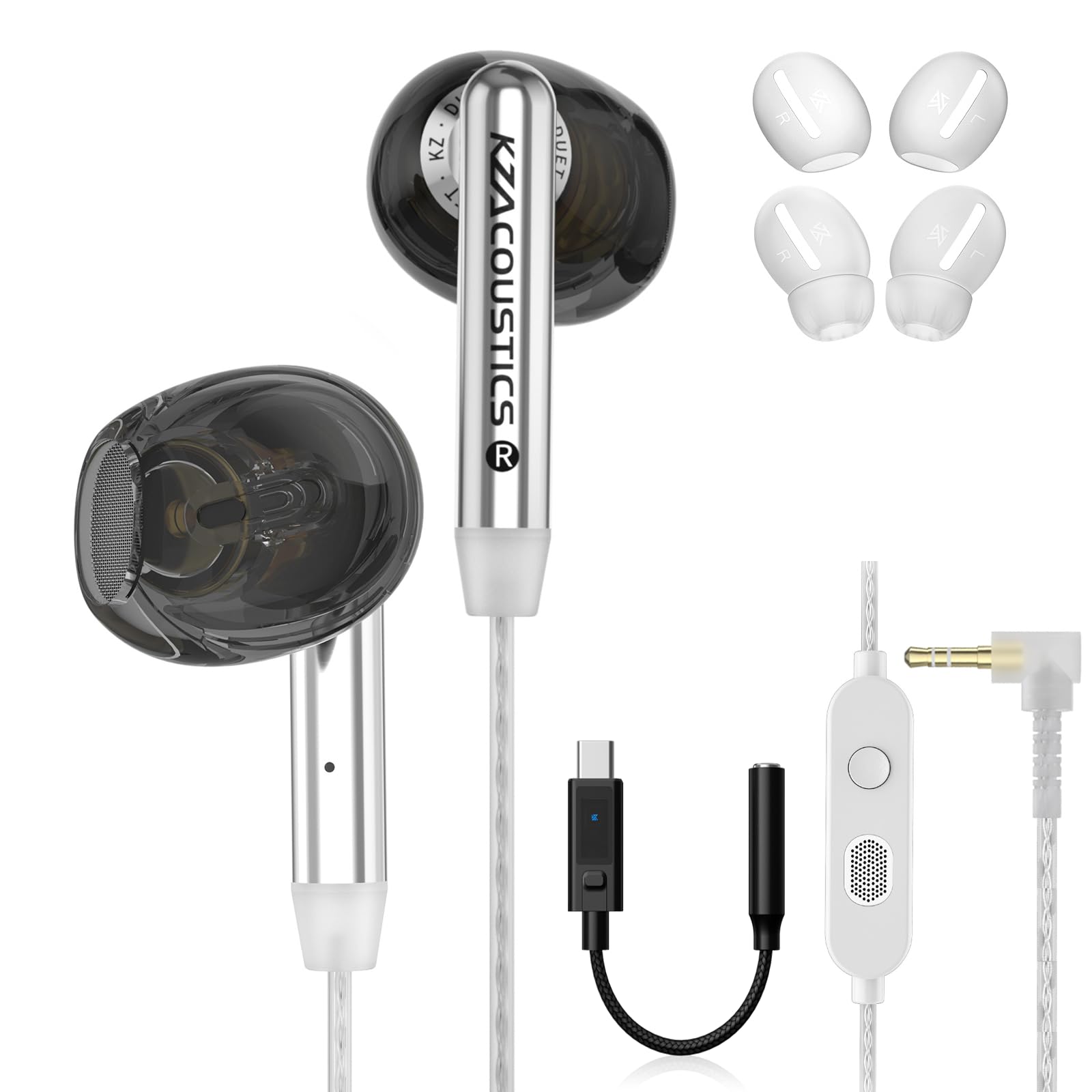 Amazon.co.jp: KZ Duet【デュアルドライバー HIFI音質】タイプc